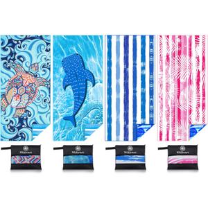 Microfiber Lightweight Beach Towel Sand Free Quick Dry Absorbent Thin Compact Towels for Swimming Pool Camping Beach Accessories Large Easy Pack Travel Things for Vacation Essentials Gift Adult