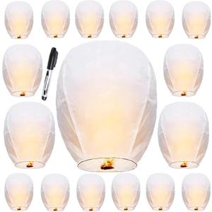 20Pcs White Paper Lanterns, Each Package Comes with Operating Instructions and Mark Pen，Please Follow The Package and Instructions for Operation.
