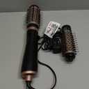 Hair Dryer Brush, 3-in-1 Rotating Round Hot Air Brush (Black)