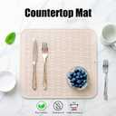 MicoYang Silicone Dish Drying Mat for Multiple Usage,Easy clean,Eco-friendly,Heat-resistant Silicone Mat for Kitchen Counter or Sink,Refrigerator or Drawer Liner Tapioca XL 18 inches x 16 inches