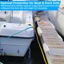 Dock Fender Bumpers, Boat Dock Bumpers Straight-Edge Marine Fenders Side Guard, Soft UV-Resistant Marine 17-Inch, Horizontal Protection,Inflatable