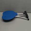 Hold 440 lbs Folding Canes with Seat Walking Stick Height Adjustment Cane Seat Capacity Frosted Handle with Magnetic Therapy Stone Crutches Stool (Blue)