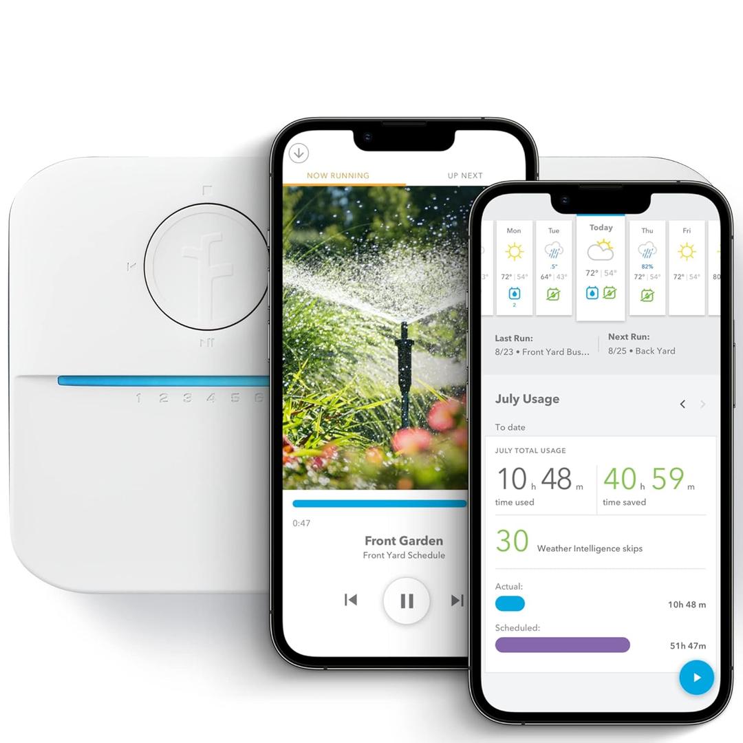Rachio WiFi Smart Sprinkler Controller (16-Zone Irrigation Remote Control)  App-Based Scheduling, Local Weather Intelligence, Rain Skips, Easy DIY Install