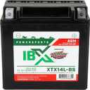 Interstate Batteries YTX14L-BS 12V 12Ah Powersports Battery 200CCA AGM Rechargeable Replacement Battery for Harley-Davidson Motorcycles (XTX14L-BS)