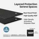 AKUMAX 2 Pack Acoustic Panels,Wood Slat for Wall and Ceiling-Art Acoustic Foam Panels 96x24Inches 3D Wall Panels High Density Sound Dampening Panels (Black Oak, 2pcs-24in*48in)