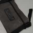 Asaya Canvas Chef Knife Roll Bag - 10 Knife Slots and a Large Zipper Pocket - Durable 10oz Canvas Knife Case with an Adjustable Shoulder Strap - Knives not Included (Grey)