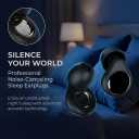 Ear Plugs for Sleeping, 45dB Noise Cancelling & Reusable Silicone Earplugs - Noise Reduction for Snoring, Concerts, Airplane Travel, Side Sleepers, Includes 6 Tips (Obsidian) (Black)