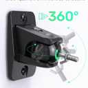 Surround Sound Rear Speaker Wall Mount, Ceiling Mount Bracket for Universal Satellite, fits Keyhole and Thread Hole with 1/4"- 20, 5mm & 4mm Thread, Works with Roku, Samsung q990D, Holds up to 11 lbs