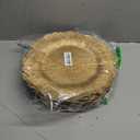 MAONAME 13" Gold Charger Plates, Round Reef Chargers for Dinner Plates, Plastic Plate Chargers for Table Setting, Wedding Decor, Set of 12