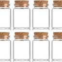 8 pcs 35ml Small Glass Bottles with Cork Stopper Christmas Ornaments,Wishing Bottle 37x50mm(1.46x1.97inch)