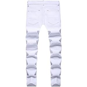 Slim Fit Men's Jeans, Ripped Stretch Jeans Denim Pants (28)