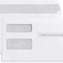 50 1099 Tax Envelopes SelfSeal Designed for printed 1099 Laser Forms  MISC  10981099 R  DIV  INT, DoubleWindow Security For Quickbooks or Tax Software  5 5/8 Inch x 9 Inch, 50 Envelopes