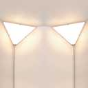 Corner Light, Plug in Overhead Light with Switch, Corner Lights for Living Room, Bedroom, Modern Wall Lamp, E26 Socket, Bulb not Include (2 Pack)