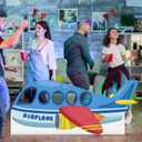 Chumia Airplane Cardboard Cutout Stand up Airplane Party Decorations Aircraft Life Size Photo Booth Props Large Background for Helicopter Themed Birthday Party Supplies