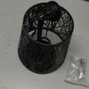 Lurrose Metal Forest LampShade Metal Lamp Shades E27 Modern Drum Lampshades Barrel Lamp Cover Tree Shadow Lampshade for Bedroom Table Floor Light, Black Decorative Lampshade Table Lamp Cover