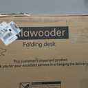 Folding Desk 30 Inch - Small Foldable Desk for Small Space Minimalist, Space Saving Collapsible Compact Desk Portable Table for Craft, Writing, Study and Work (No Assembly Required) (White)