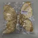 1pcs Gold Glitter Big Butterfly Christmas Ornament with Clip, Artificial Butterfly Christmas Tree Decoration Festive Wedding Home Holiday Decoration