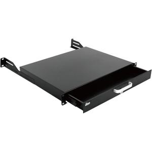 Tecmojo 1U Rack Drawer,Rack Mount Drawer for 19in Network Equipment/Server/AV Rack or Cabinet Enclosure,Sliding and Lockable Server Rack Drawer - Load-Bearing 22lb (10kg),with Cable Management Holes