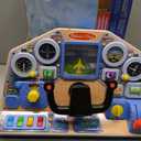 Melissa & Doug Jet Pilot Interactive Dashboard Wooden Toy for Boys and Girls Ages 3+ Cockpit Steering Wheel Pretend to Fly Experience, Fidget Buttons - FSC Certified