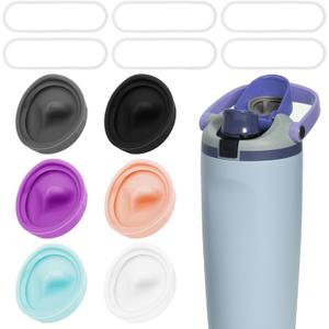 6Pcs Adhesive Strips Compatible with Owala Freesip Sway Tumbler 30oz 40oz Water Bottles, Silicone Seal & Ring Set, Leak-Proof Stopper Insert and Cap Seal Replacement Accessories