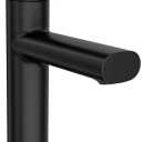 Moen Meena Matte Black One-Handle Single Hole Modern Bathroom Sink Faucet with Optional Deckplate and Drain Assembly, 84794BL