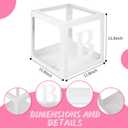 Baby Boxes with 4 Letters,40 Pink Balloon for Baby Shower Decorates,4 pcs clear Balloon Boxes BABY Blocks for Girls Birthday Party Decoration, Pink