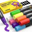 WUO Window Chalk Markers,8 Colors Car Markers,15mm 3-In-1 Jumbo Wide Nib, Dust-Free & Non-Toxic - Erasable Blackboards Marker For Rock Painting, Poster, Stone, Ceramic, Glass