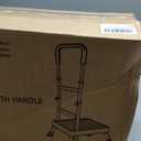 Step Stool with Handle for Elderly - Portable Step Stools for Adults with Adjustable Handle and Legs - Stepping Stool for Bed Supports up to 275 LBS, HDB-503A-E
