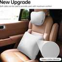 Car Headrest and Lumbar Support Pillow Set,1 Piece, Neck & Back Support for Driver/Passenger Seat, Comfortable & Breathable, Relieves Neck & Back Pain, Ideal for Long Drives-White