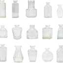 Retro Glass Vase, Flower Arrangement Medieval Small Vase Set (15-pieces set [transparent], As Show101)