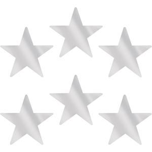 Beistle , 6 Piece Jumbo Foil Star Cutouts, 20" (Silver)