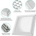 Shower Drain Hair Catcher/Drain Strainer/Shower Drain Cover for Bathroom Floor Drain, Stainless Steel and Silicone (Patented Product) (6 inch, Gray)