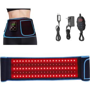 Lumalean Pro Red Light Therapy Belt – Infrared Light Therapy Belt for Waist, Belly & Back Comfort, Adjustable Luma Lean Pro Belt, Body Wraps, Lightweight, Non-Rechargeable - Black