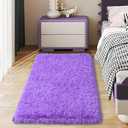 Soft Runner Rugs for Bedroom Hallways, 2x4 Abstract Blue Fluffy Shag Throw Area Rug Non Slip for Bedside Dorm, Long Shaggy Furry Carpet for Nursery Living Room