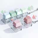 3 PCS Keyboard Fidget Toy, Quiet & Loud Fidget Keyboard Toys to Release Stress, Portable Linear & Separate Fidget Keyboard Keychain, Silent Keyboard Fidget Clicker for Quiet Sense