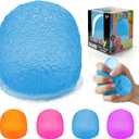 Stress Balls-Gumdrop Squishy Stress for Kids and Adults, Super Solid Squeeze Ball, Sensory for Stress Relief, Birthday, Easter Basket Stuffers and Party Favors (Blue)