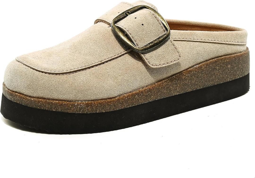 Flexwin Platform Clogs for Women, Mules Arch Support, Comfortable, Supportive Casual Shoes for Women
