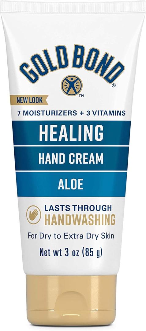 Gold Bond Healing Hand Cream, 3 oz Hand Cream With Aloe, Moisture That Lasts Through Handwashing (Pack of 2)