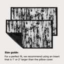 A Moment Throw Pillow Covers 20x12 Inch Set of 2, Soft Textured Decorative Tie-Dye Style Cushion Covers, Modern Boho Farmhouse Home Decor Pillow Cases for Couch, Bed, Living Room,Black