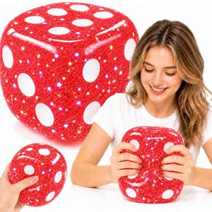Jumbo Squishy Dice Toys, Gaint Soft Squeeze Fidget Toy for Kids Adults