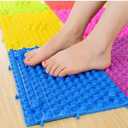 Foot Massage Mat Massage Pad Acupressure Mat Bathroom Mat Yoga Mat Outdoor Game 2 PCS (Blue)