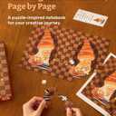 PieceRelax A5 Puzzle Journal 329 Plastic Pieces for Adults - Twinkle Twinkle - Creamy Bread - Book Cover & Notebook, Unique Puzzle Gift, Jigsaw Artwork [YA1060]