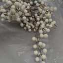 Tinsow Artificial Red Berry Stems Christmas Holly Berry Branches Red Carrion Picks for Holiday Home Decor and Crafts (Ivory, 30)