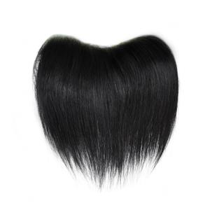Frontal Hairpiece for Men, Hair Extension Hairline Loss Straight Tape in Human Hair Toppers Replacement Toupee (Natural Black, 0.78"x6.3", 6")