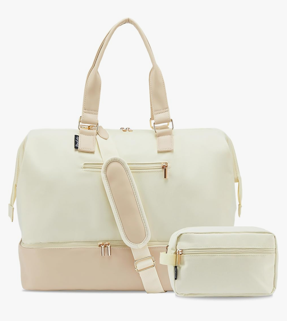 Weekender Bags for Women, Large Travel Duffel Bag with Shoes Compartment, Carry On Overnight Tote Bags with Toiletry Bags, Hospital Bags for Labor and Delivery
