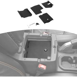 for Wrangler JL Center Console Organizer Gun Safe Box with Key Lock for Jeep Wrangler JL JLU 2018-Present for Gladiator JT 2020-Present Black Storage Accessories
