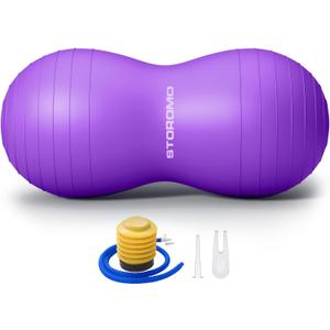 Anti-Burst Peanut Ball,Kids Active Wiggle Seat,for Labor, Therapy, Kids with ADHD  Eco-Friendly Birth Ball for Pregnancy, Physical Therapy & Exercise with Pump (31.5x15.7 inch (80x40cm), Purple)