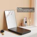 Dripex 3 Way Mirror with Storage Shelf, Trifold Self Haircut 360 Barber Mirror with Height Adjustable Hooks for Makeup, Styling, Shaving, Braiding, Dye Hair