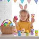 24 Pack Prefilled Easter Eggs with Unicorn Slow Rising Squishy Toys Inside for Kids Girls Boys Easter Basket Stuffers Gifts Unicorn Party Favors
