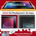 5 x JSAUX 2-Pack Anti-Glare Screen Protector for Nintendo Switch 2, Matte Tempered Glass Protector Easy to Install with Guiding Frame 9H Hardness Scratch Resistant Accessories for Switch2